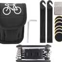 Mountain Bike Repair Tool Kit 16 in 1 Bicycle Tyre Repair Tools Portable Cycling Equipment for Outdoor Enthusiasts and Beginners Steel Plastic 12x8.5cm