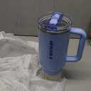 STANLEY Quencher ProTour Flip Straw Tumbler with Leakproof Lid | Built-In Straw & Handle | Cupholder Compatible for Travel | Insulated Stainless Steel Cup | BPA-Free (40 Ounces, Oasis Cornflower Gloss)