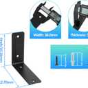 L Floating Shelf Brackets,10 Pack Heavy Duty L Brackets for Shelves, L 5" X H 4" Black Metal Countertop Support Brackets,Wall Mounting for Wood