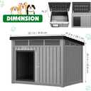 GALUBUBU IP68 Large Dog House with Removable Roof & Elevated Ventilated Floor, Product Dimensions 32.2"D x 24.1"W x 25.1"H