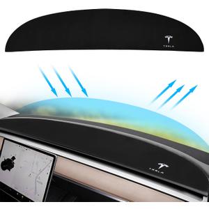Dashboard Sunshade Cover for 2017–2023 Model 3 & 2020–2024 Model Y–Premium Suede Anti-Glare,Heat Insulating,Non-Slip Design,UV Protection, Silicone Grip Base