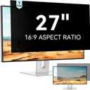 27 Inch Computer Privacy Screen for 16:9 Aspect Ratio Widescreen Monitor - Removable Anti Glare Blue Light Filter, Computer Privacy Shield