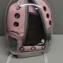 Cat Carrier Backpack, Pet Carrier Backpack Front Pack for Small Medium Cat Puppy Dog Carrier Backpack Bag Space Capsule, Airline-Approved Pet Carrier for Travel Hiking Walking Camping (Pink)