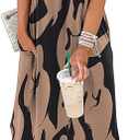 OFEEFAN Maxi Dresses for Women 2026 Loose V Neck Sleeveless Casual Beach Vacation Dress Side Slit Sundresses with Pockets XL 