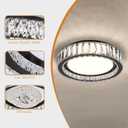 15 Inch Modern Dimmable LED Crystal Flush Mount Ceiling Light