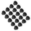 MECCANIXITY 20pcs T-Shaped Silicone Plugs 13mm 1/2 Inch Dia Snap in Plug Hole Seal Cover Round Rubber Stopper for Kitchen Rubber Bulkheads Waterproof Sealing Plugs Black