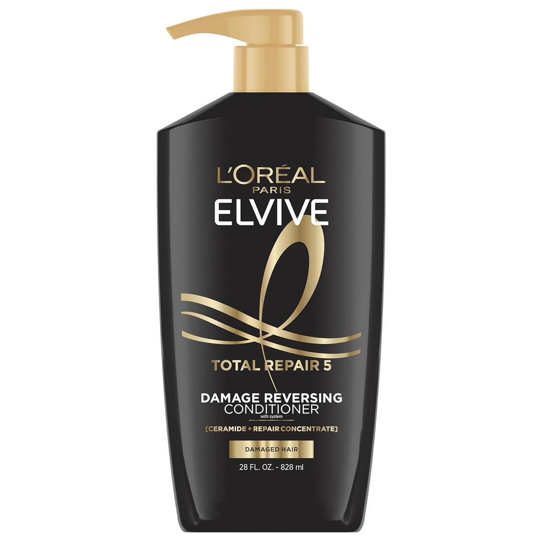 L'Oreal Paris Elvive Total Repair 5 Repairing Conditioner for Hair Conditioner with Protein and Ceramide for Strong Silky Shiny Healthy Hair 28 Fl Oz