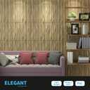 Art3d PVC Wave Board Textured 3D Wall Panels for Interior Wall Decor, Living Room, Bedroom, Office, Walnut, 19.7" x 19.7" (12 Pack)