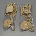 ABOOFAN 40pcs Wooden Table Numbers Holders for Wedding Seating Chart 1-40 with Round Base