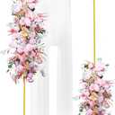 Putros Metal Arch Stand 6FT Gold Wedding Balloon Arched Backdrop Stand Square Arch Frame for Birthday Party Bridal Baby Shower Ceremony Decoration (6x2.6FT(HxW))
