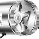 VIVOSUN 6 Inch Inline Duct Fan 240 CFM, HVAC Exhaust Ventilation Fan with Low Noise for Basements, Bathrooms, Kitchens and Attics, Silver