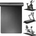 Treadmill Mat Compatible with Peloton Bike, 6mm Thick Exercise Bike Mat for Treadmill and Row Protect Hardwood Floor Carpet (36" X 72")