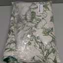 Green Floral Curtains for Living Room 84 Inches Long French Country Green Peony Print on Beige Linen Curtains Light Filtering Cottage Window Treatment Farmhouse Drapes,Pack-2,50" W X 84" L