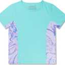 Speedo Girls' Uv Swim Shirt Short Sleeve Printed Rashguard (XS)