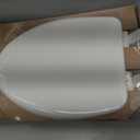Bemis Alesio II Slow Close Toilet Seat, Easy Clean Hinges and Adjustable Perfect Fit Wood Seat, Made in USA, Elongated, White
