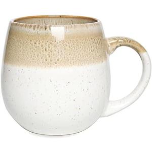 Bosmarlin Large Ceramic Coffee Mug, 21 Oz, Big Tea Cup for Office and Home, Dishwasher and Microwave Safe (Clay)