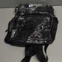 Clear Backpack for School- Heavy Duty Transparent Bookbag Work Concerts, Sports,Travel,stadium events, Large 16 Inches (Black)