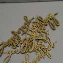 Cunhill 8 Pcs Thankful Plate Sign Thanksgiving Wooden Cutout Fall Dining Table Settings Decorative Thankful Grateful Blessed Gather Family Sign Rustic Home Table Decorations(Glitter Gold)