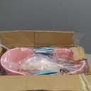 DECORLIFE Toddler Swing - High Back Full Bucket Seat for Ages 1-3, 330lb Capacity, Baby infant Swing Outdoor with Safety Design, Plastic-Coated Chains, Carabiners for Backyard, Playground, Garden-Pink