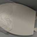 Bemis 1500EC 006 Toilet Seat with Easy Clean & Change Hinges, Elongated, Durable Enameled Wood, Bone, Pack of 1