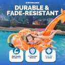SWIMLINE ORIGINAL 90710 Giant Inflatable Giraffe Pool Float Floatie Ride-On Lounge W/ Stable Legs Wings Large Rideable Blow Up Summer Beach Swimming Party Lounge Big Raft Tube Decoration Toys Kids