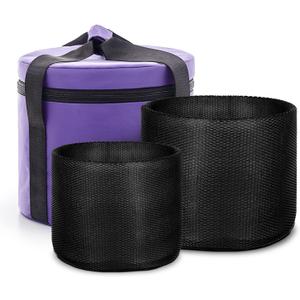 Purple Color Canvas Carrying Bag With 2 Inserts 12 Inch Crystal Singing Bowl Case