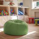 Flash Furniture Dillon Small Bean Bag Chair for Kids and Teens, Foam-Filled Beanbag Chair with Machine Washable Cover, Green, Set of 1