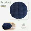HIGOGOGO Papasan Chair Cushion with Thick Corduroy Cover (Without Chair), Supportive Cushion, Navy, 48 x 48 Inch