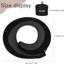 Tuvalud Travel Neck Pillow,360 Surround Support, Memory Foam Travel Pillow with Adjustable Buckle for Airplanes, Cars & Office Naps (Black)