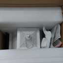 NEEDOMO Lanterns Decorative Outdoor & Indoor, Set of 3 Outdoor Lanterns for Porch, Vintage Candle Lantern Decor for Living Room, Fireplace, Kitchen Dining Table, Patio, Garden, Wedding, White (White-24"/18"/12"h)