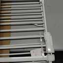 Extra Wide Baby Gate 57.5-62.2 Pressure Mounted,Child Dog Pet Safety Gates with Walk Through Door for Doorways Stairs No Drilling in Door,White