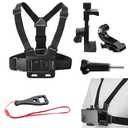 Mobile Phone Chest Strap Mount Strap Holder Kit for POV/VLOG, Cell Phone Clip Accessories Compatible with iPhone, Samsung, GoPro Hero 12, Insta360, DJI Osmo and Action Cameras