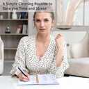 2 x ADHD Cleaning Planner, Cleaning Schedule and Checklist, Undated Daily and Weekly Household Cleaning Checklist Planner, Organize Your Home to Keep Neat and Stress-Free (Black)