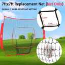 Baseball & Softball Replacement Net (Only Nets, Not Frame) 7-Strand Heavy Duty Knotless Polyester Replacement Baseball Net for Baseball Pitching Hitting and Throwing Practice Fits 7x7FT Size
