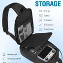 PEKREWS Mini 5 Pro Case, Portable Mini 5 Pro Bag for DJI RC 2, RC-N3 Controller, Travel Drone Backpack Fits 4 Batteries, ND Filters, Waterproof Hard Carrying Case for DJI Fly More Combo Accessories, Black