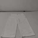 Wide Leg Jeans for Women High Waisted Stretchy Denim Crop Pants Fold Hem Cropped Baggy Jeans with Pockets L