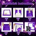Graduation Decorations Class of 2026,Purple and Black Graduation Decorations Set of 4 Balloons Boxes with Balloon Arch Kit,2026 GRAD So Proud of You Theme for Congrats Grad Party Supplies