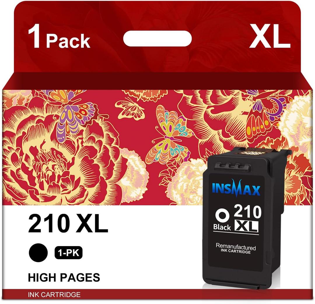 PG-210XL Black Ink Cartridge Replacement for Canon 210XL PG-210 210 Value Pack for Canon MX350 MX420 MX410 MP495 MP270 MP280 MP480 MP490 MP240 Printer (1 Black)
