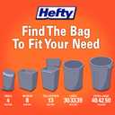 Hefty Ultra Strong 13 Gallon Trash Bags, Tall Kitchen Trash Bags 13 Gallon Size, Drawstring Closure, Continuous Odor Control, White, Citrus Twist Scent, 80 Bags