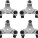 QWORK 4 pcs 6" Steel Tri-Dolly, 200 lbs Load Capacity, for Moving Furniture & Appliances, Swivel Caster Easy Tool