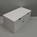 Wisuce Bamboo Desk Organizer - Mini Bamboo Desk Drawer Tabletop Cosmetic Storage Organization for Office or Home White