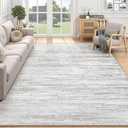 Area Rug 6x9 Living Room Rugs: Washable Modern Rug Non-Slip Soft Rugs Stain Resistant Printed Rug Indoor Carpet for Bedroom Kitchen Dining Room Nursery Home(Grey, 6'x9')