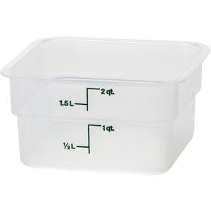 Cambro Food Storage Container - Classic Series Square - 2 QT (Quart) - Commercial Grade for Food Prep (Translucent)