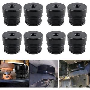 Silicone Body Mount Kit Compatible with 2008-2016 Ford F-250 F-350 Durable Cab Bushings Reduce Noise & Vibration, Superior to OEM and PU Mounts8 Pack (Black), Pack Of 8