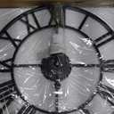 1st owned Large Wall Clock Silent Non-Ticking Roman Numerals Vintage Battery Operated (24 inch,18inch,16inch) Farmhouse Wall Clock for Living Room, Bedroom, Kitchen, Cafe Decor-Black 40CM