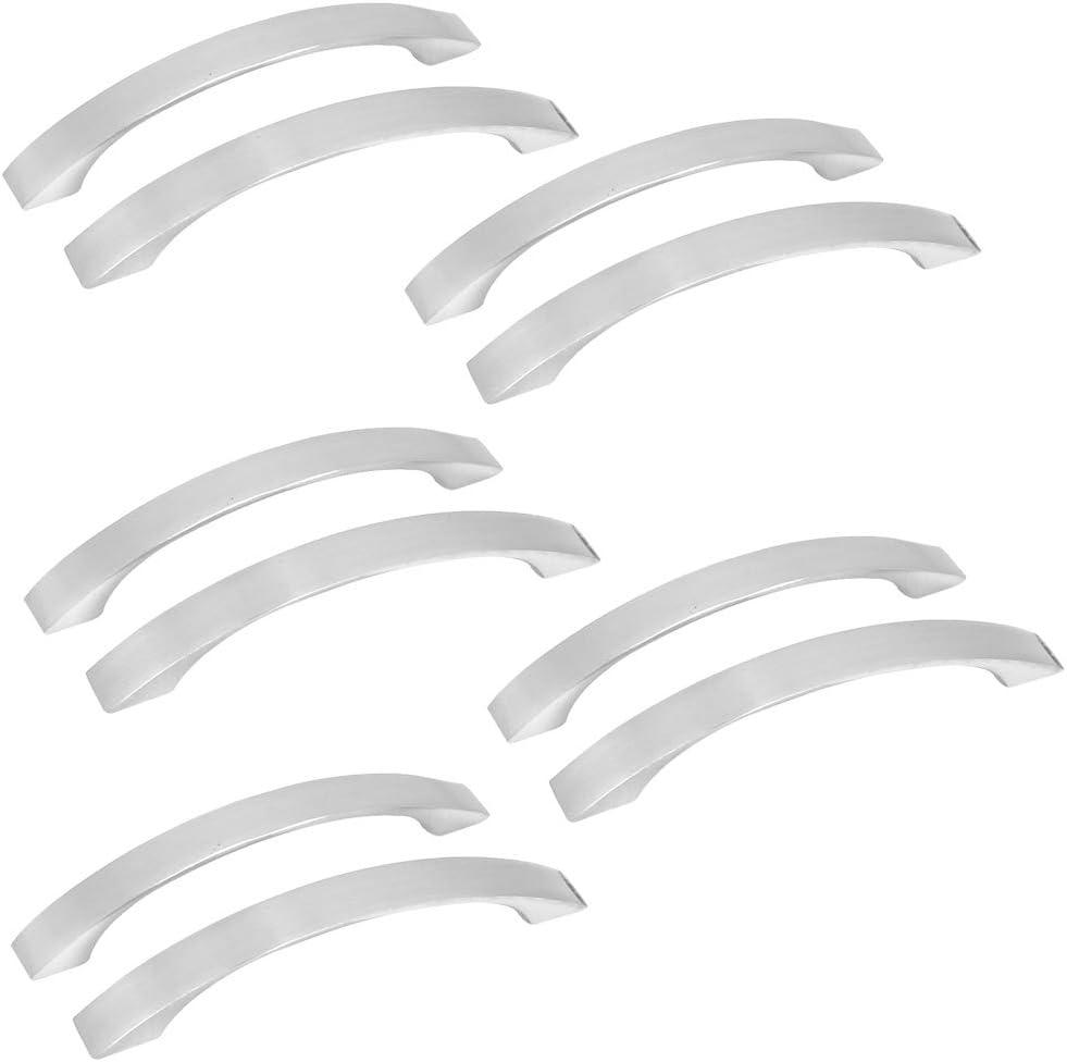 uxcell 125mm Long Stainless Steel Arch Knobs Cabinet Door Pull Handles 10pcs