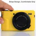 G7X / G7X Mark II Camera Silicone Case, Ultra Thin Lightweight Rubber Soft Silicone Case Bag Cover for Canon PowerShot G7X / G7X Mark II with Microfiber Cloth - Yellow