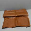 MANDIOO Set of 2 Faux Leather Decorative Throw Pillow Covers Modern Solid Outdoor Cushion Cases Luxury Pillowcases for Couch Sofa Bed 20x20 Inches Brown