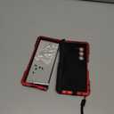 for Samsung Galaxy Z Fold 6 Case with Slim S Pen Holder (2023), Metal Bumper Premium Heavy Duty Shockproof Protective, Hinge Protection, Screen Protector, Rugged Phone Cover 5G, Red