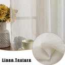 Qiseca Extra Long Curtains Linen Sheer Light Filtering Drapes Ceiling to Floor Loft High Living Room 204 Inch Long Rod Pocket Nature 1 Panel 52x204 (17FT)